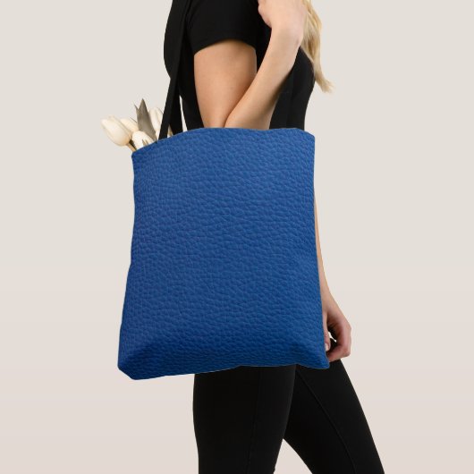 Artificial soft blue leather. Faux leather texture トートバッグ (クローズアップ)
