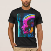 Artificial Soul Cyberpunk Android Face Tシャツ (正面)