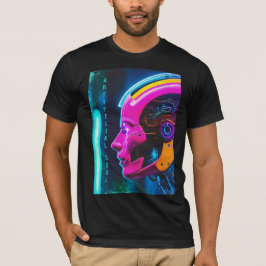 Artificial Soul Cyberpunk Android Face Tシャツ