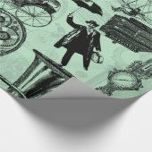 Artinspired著作のSteampunkのコラージュ#2 ラッピングペーパー (角)