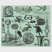 Artinspired著作のSteampunkのコラージュ#2 ラッピングペーパー (フラット)