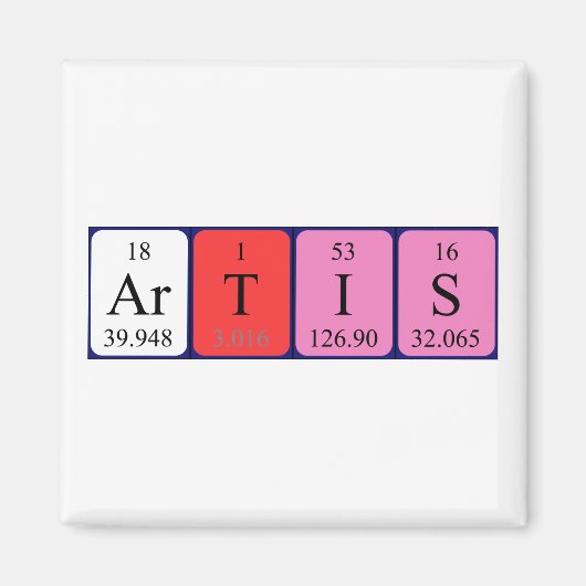 Artis周期表名磁石 マグネット (正面)