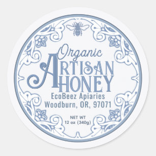 ARTISAN オーガニック HONEY素朴 Farmhouse Blue Bee ラウンドシール