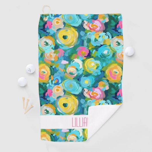 Artisan 絵を描カラフルおもしろい ゴルフタオル (インサイチュ)