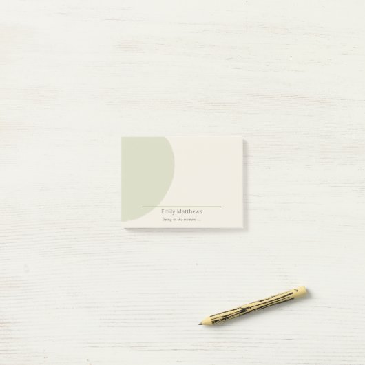 Artisan 4x3 Notes Sage Minimalist Brand ポストイット (デスク上)