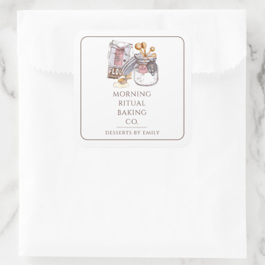 Artisan Bakery Baker スクエアシール (バッグ)