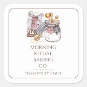 Artisan Bakery Baker  スクエアシール (正面)