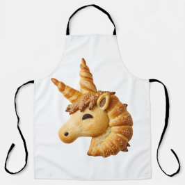 Artisan Braided Bread Unicorn Head Sculpture エプロン