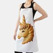Artisan Braided Bread Unicorn Head Sculpture エプロン (インサイチュ)