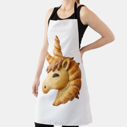 Artisan Braided Bread Unicorn Head Sculpture エプロン (インサイチュ)