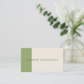 Artisan Business Card Sage Minimalist Maker Card 名刺 (スタンド正面)