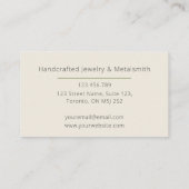 Artisan Business Card Sage Minimalist Maker Card 名刺 (裏面)