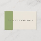 Artisan Business Card Sage Minimalist Maker Card 名刺 (正面)
