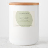 Artisan Candle Label Sage Minimalist Centered Wrap フードラベル (正面)