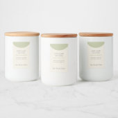Artisan Candle Label Sage Minimalist Jar Wrap フードラベル (ボトル)