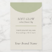 Artisan Candle Label Sage Minimalist Jar Wrap フードラベル (シングルラベル)