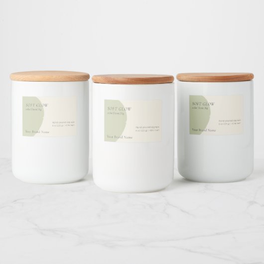 Artisan Candle Label Sage Modern Side-Bleed Wrap フードラベル (ボトル)