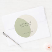 Artisan Candle Lid Sage Minimalist Scent Sticker ラウンドシール (封筒)