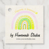Artisan Canvas Rainbow 'Happiness is Homemade' フェイバータグ (正面)