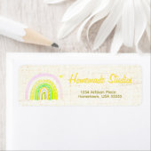 Artisan Canvas Rainbow 'Happiness is Homemade'  ラベル (インサイチュ)