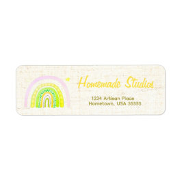 Artisan Canvas Rainbow 'Happiness is Homemade'  ラベル