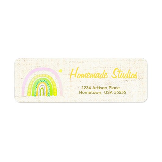 Artisan Canvas Rainbow 'Happiness is Homemade'  ラベル (正面)