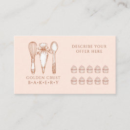 Artisan Cupcake Bakery Baking Tools Loyalty Card ロイヤリティカード
