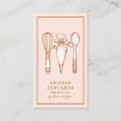 Artisan Cupcake Bakery Baking Utensils 名刺 (正面)