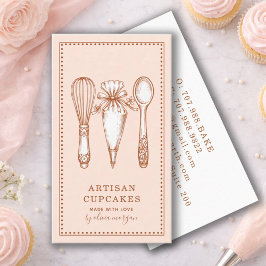 Artisan Cupcake Bakery Baking Utensils 名刺