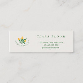 Artisan Florist Minimalist Botanical QR Code コーリングカード