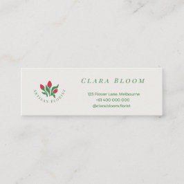 Artisan Florist Minimalist Botanical QR Code コーリングカード