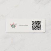 Artisan Florist Minimalist Botanical QR Code コーリングカード (裏面)