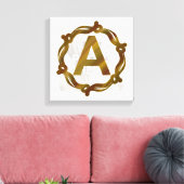 Artisan Monogram A Stretched Canvas Print キャンバスプリント (インサイチュ (リビング))