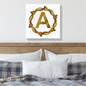 Artisan Monogram A Stretched Canvas Print キャンバスプリント (インサイチュ (寝室))