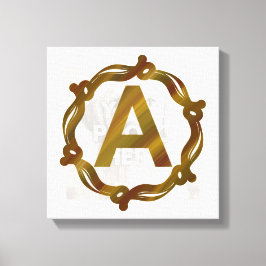 Artisan Monogram A Stretched Canvas Print キャンバスプリント