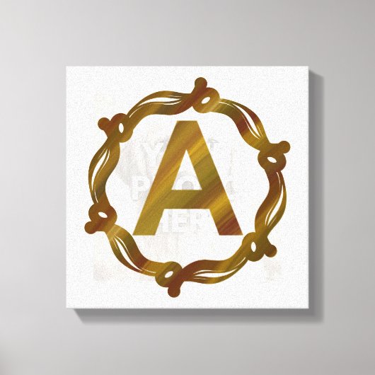Artisan Monogram A Stretched Canvas Print キャンバスプリント (正面)