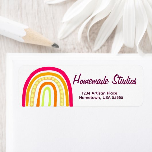 Artisan Rainbow Handmade Happiness ラベル (インサイチュ)