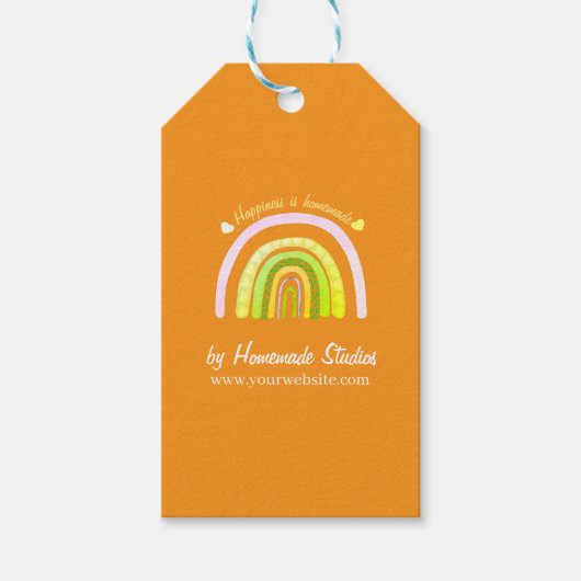 Artisan Rainbow 'Happiness is Homemade'  ギフトタグ (正面)