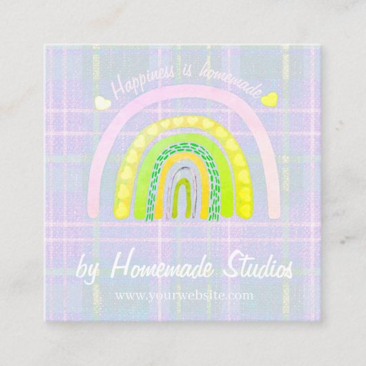 Artisan Rainbow 'Happiness is Homemade'  コーリングカード (正面)