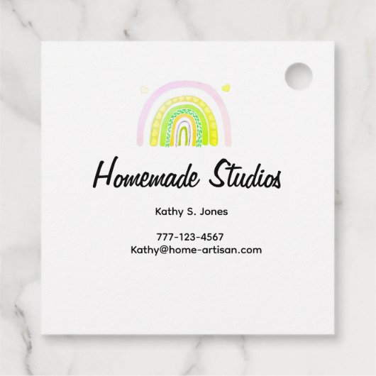 Artisan Rainbow 'Happiness is Homemade'  フェイバータグ (裏面)