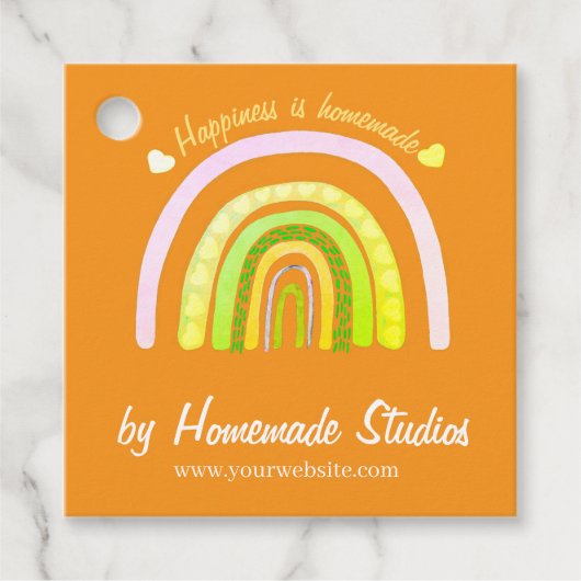 Artisan Rainbow 'Happiness is Homemade'  フェイバータグ (正面)