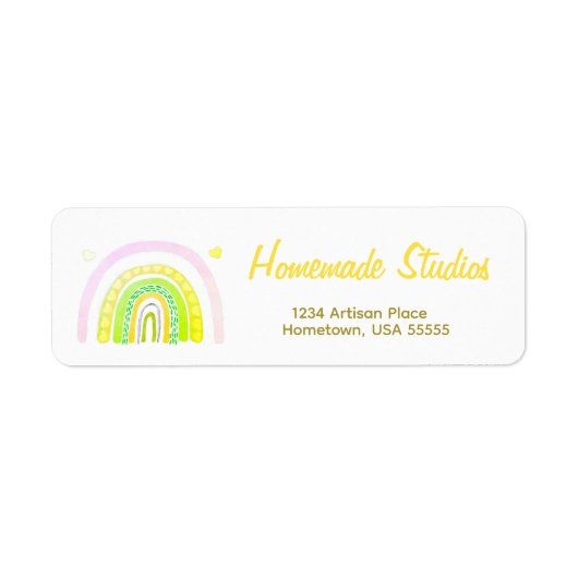 Artisan Rainbow 'Happiness is Homemade'  ラベル (正面)