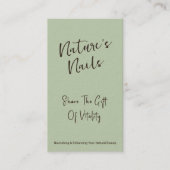 Artisan Sage Nail Boutique Referral Branding 名刺 (正面)