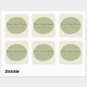 Artisan Sage Stone Custom Name Packaging Sticker   スクエアシール (シート)
