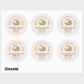 Artisan Sourdough Bread Label ラウンドシール (シート)
