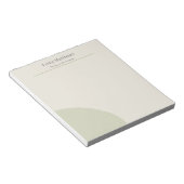 Artisan Studio Notepad Sage Minimalist Stationery ノートパッド (アングル)