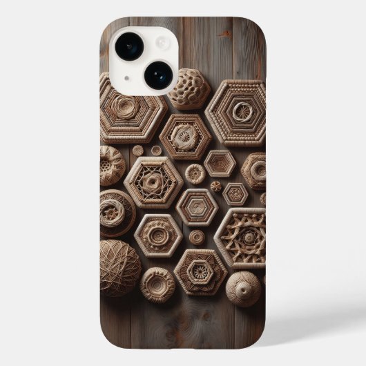 Artisan Woven Geometric Shapes Phone Case - Rustic Case-Mate iPhoneケース (裏面)