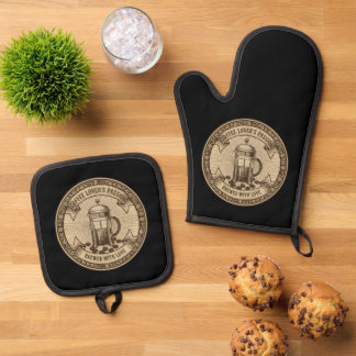 Artisanal French Press Coffee | Vintage "Brewed   鍋つかみ&鍋敷きセット