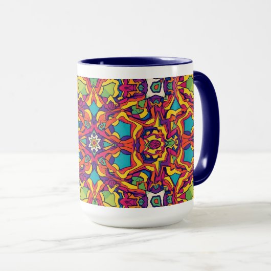 Artisanal Moroccan Mandala Coffee Mug マグカップ (正面右)
