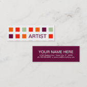 ARTIST (モダン正方形) スキニー名刺 (正面/裏面)